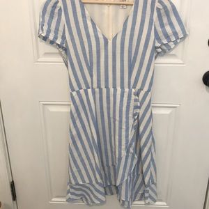 J Crew Blue and White Striped Dress in Size 00